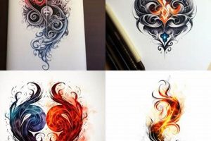 Top 30+ Twin Flame Tattoo Ideas & Designs | Meaningful Tattoos: Symbols with Deep Personal Significance