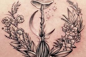 Mystical Witch Moon Tattoo Ideas & Designs | Meaningful Tattoos: Symbols with Deep Personal Significance